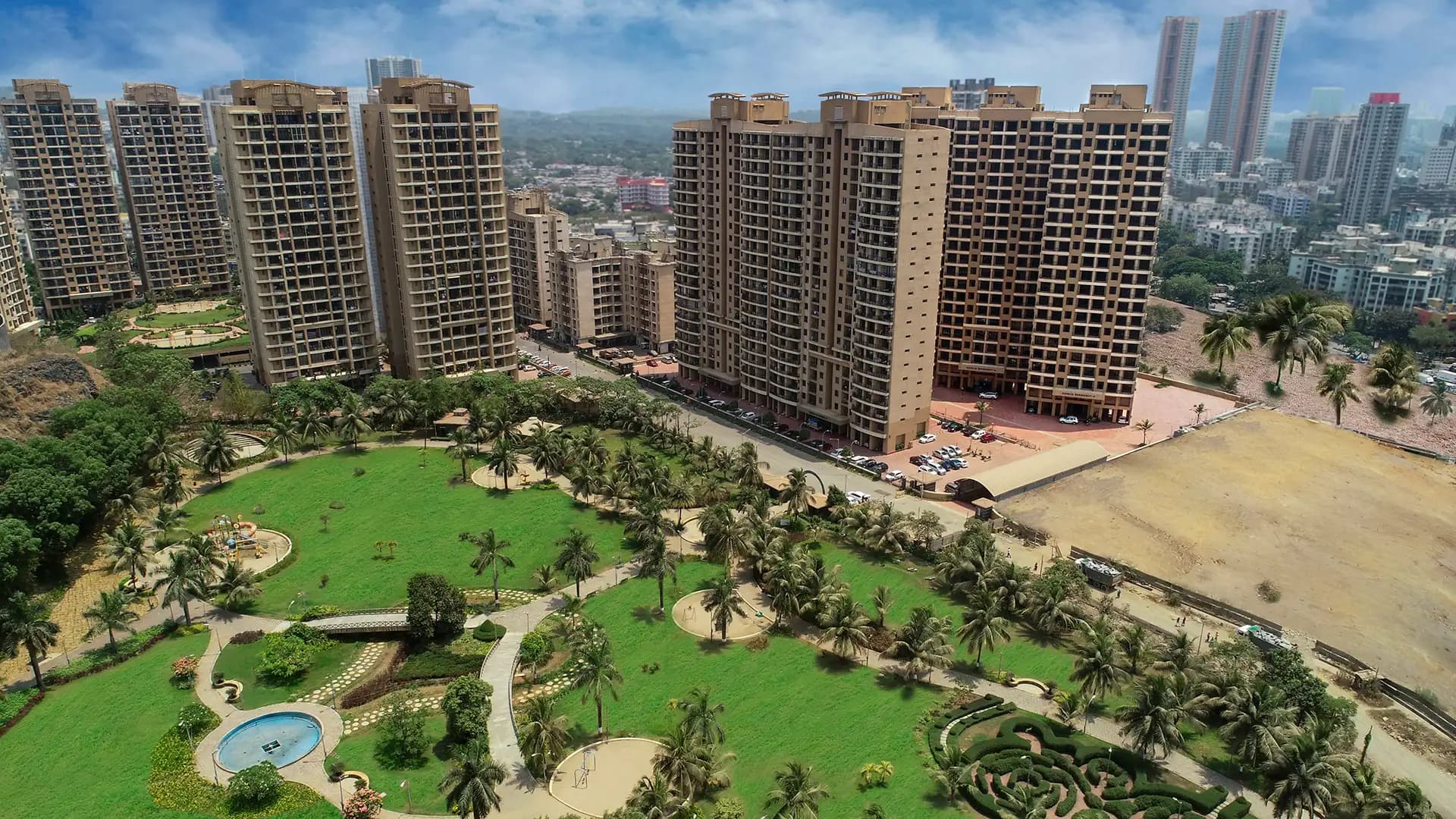 raheja residency ariel view